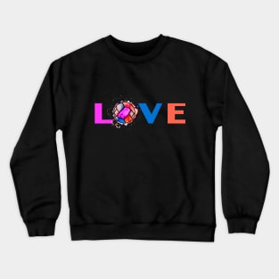 Love football abstract art Crewneck Sweatshirt